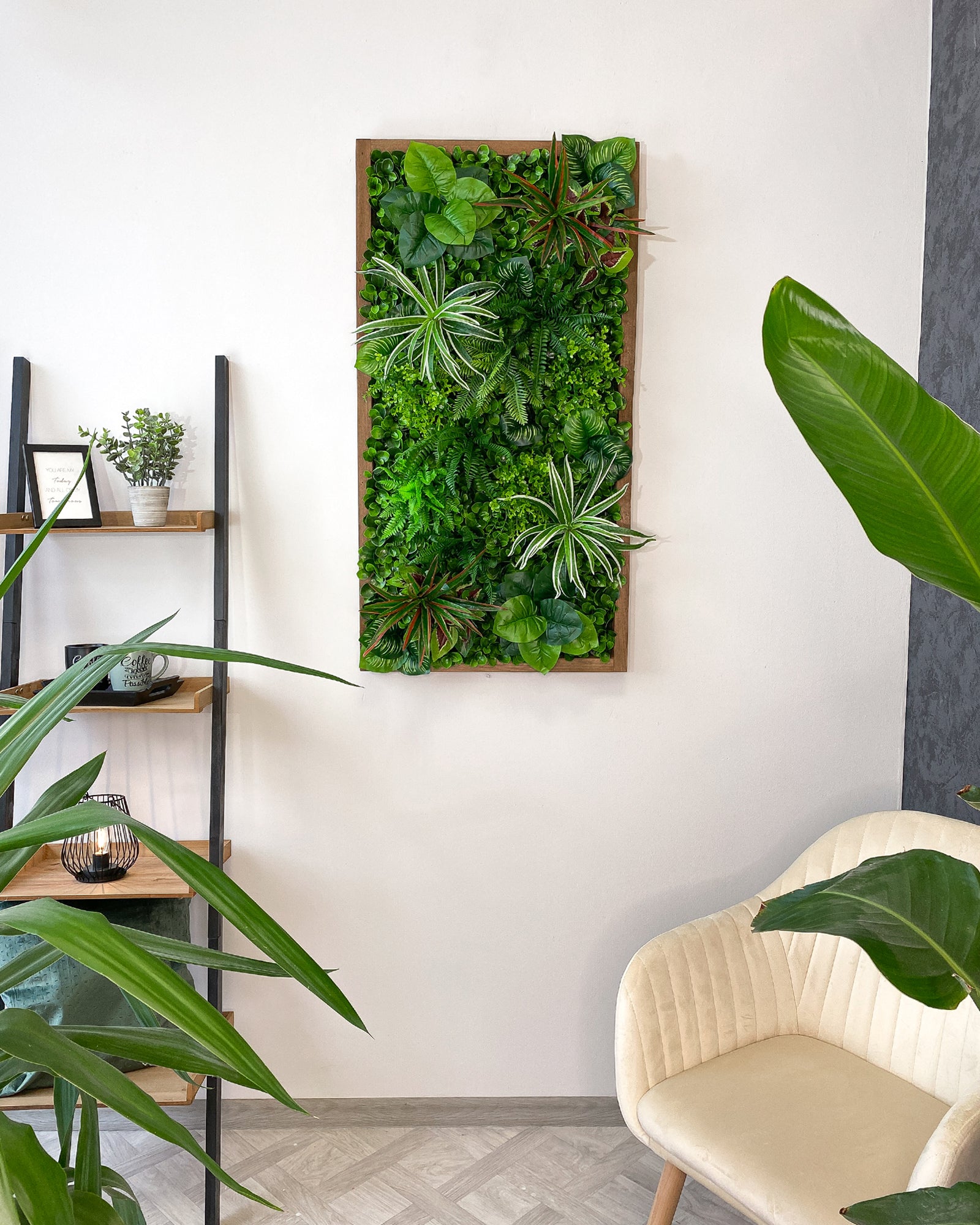 Plant Frame „Yucatan“ - Künstliches Pflanzenbild im Dschungel-Design aus Realtouch-Kunstpflanzen