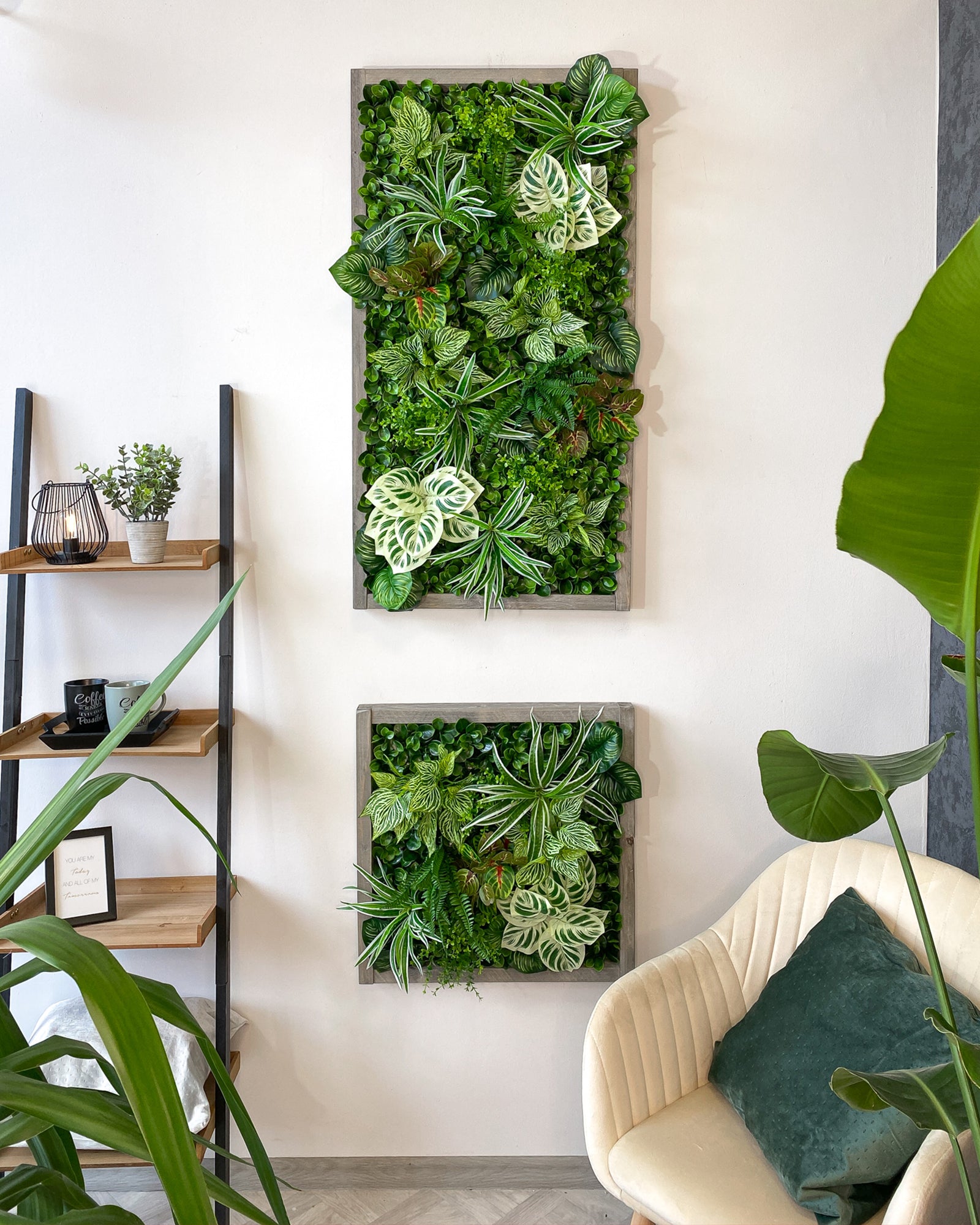 Plant Frame „Nublar“ - Künstliches Pflanzenbild im Jungle-Look aus Realtouch-Kunstpflanzen