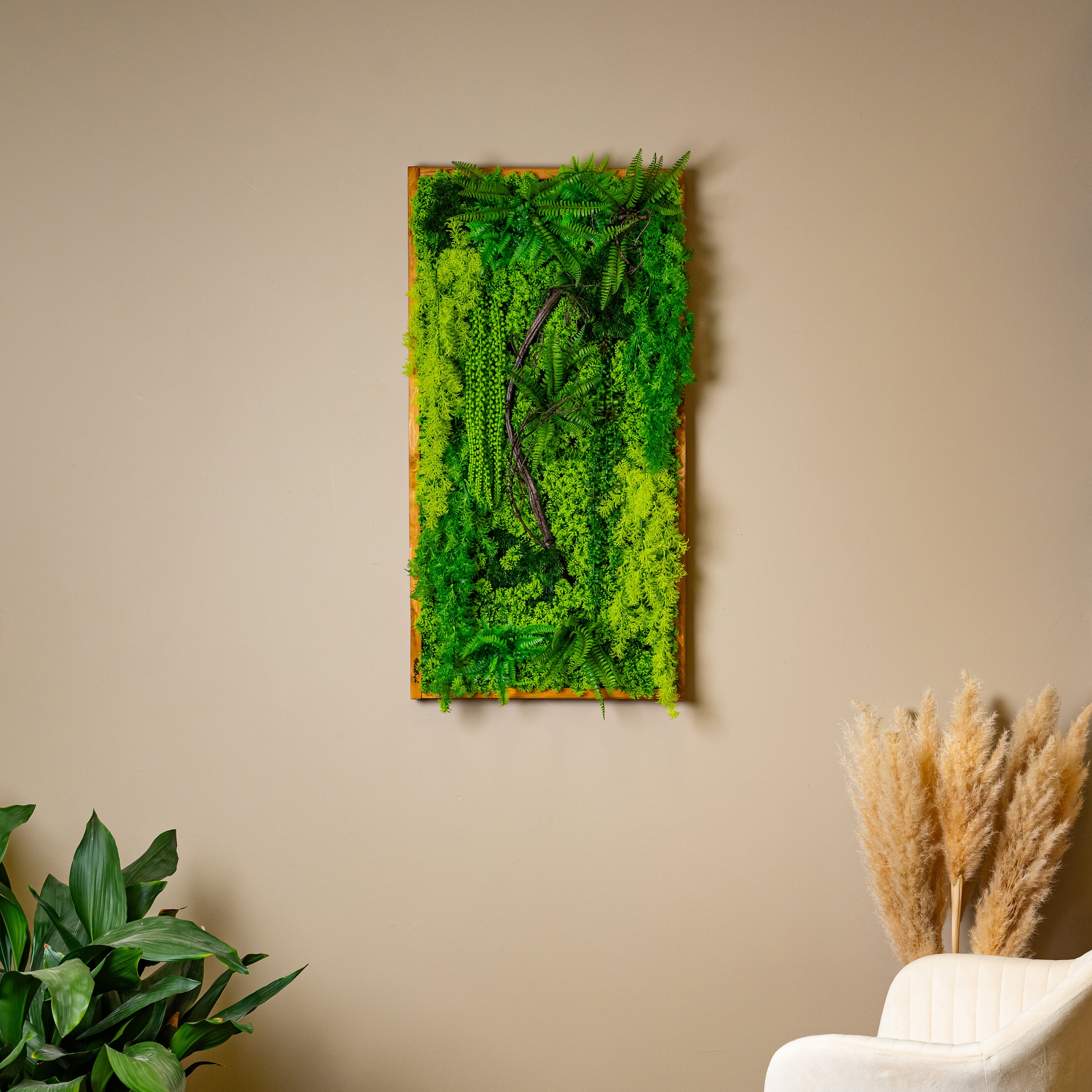 Pflanzenbild in braunen Rahmen