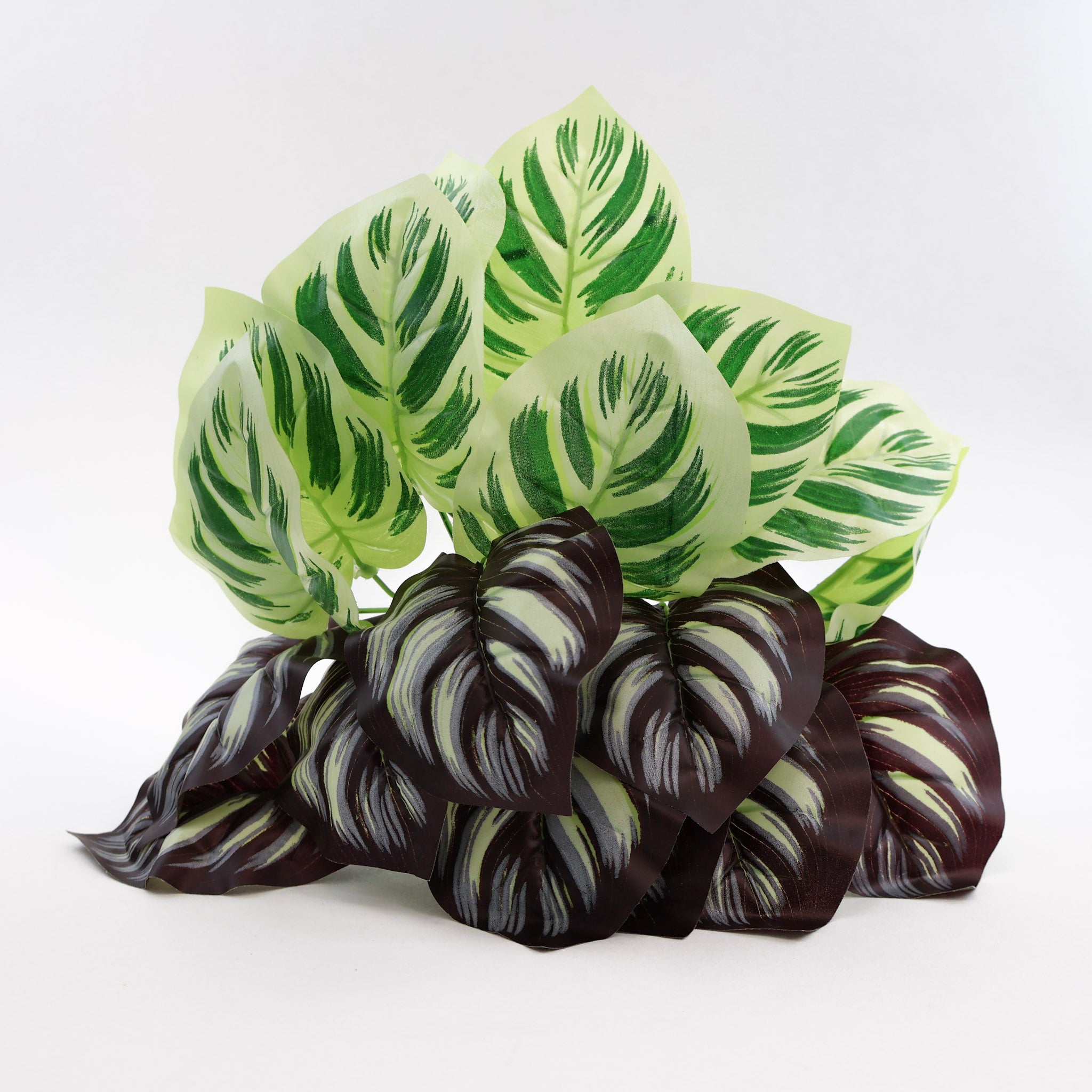Calathea Yellow Fusion | Künstliche Zimmerpflanze für moderne Wohnraumdekoration