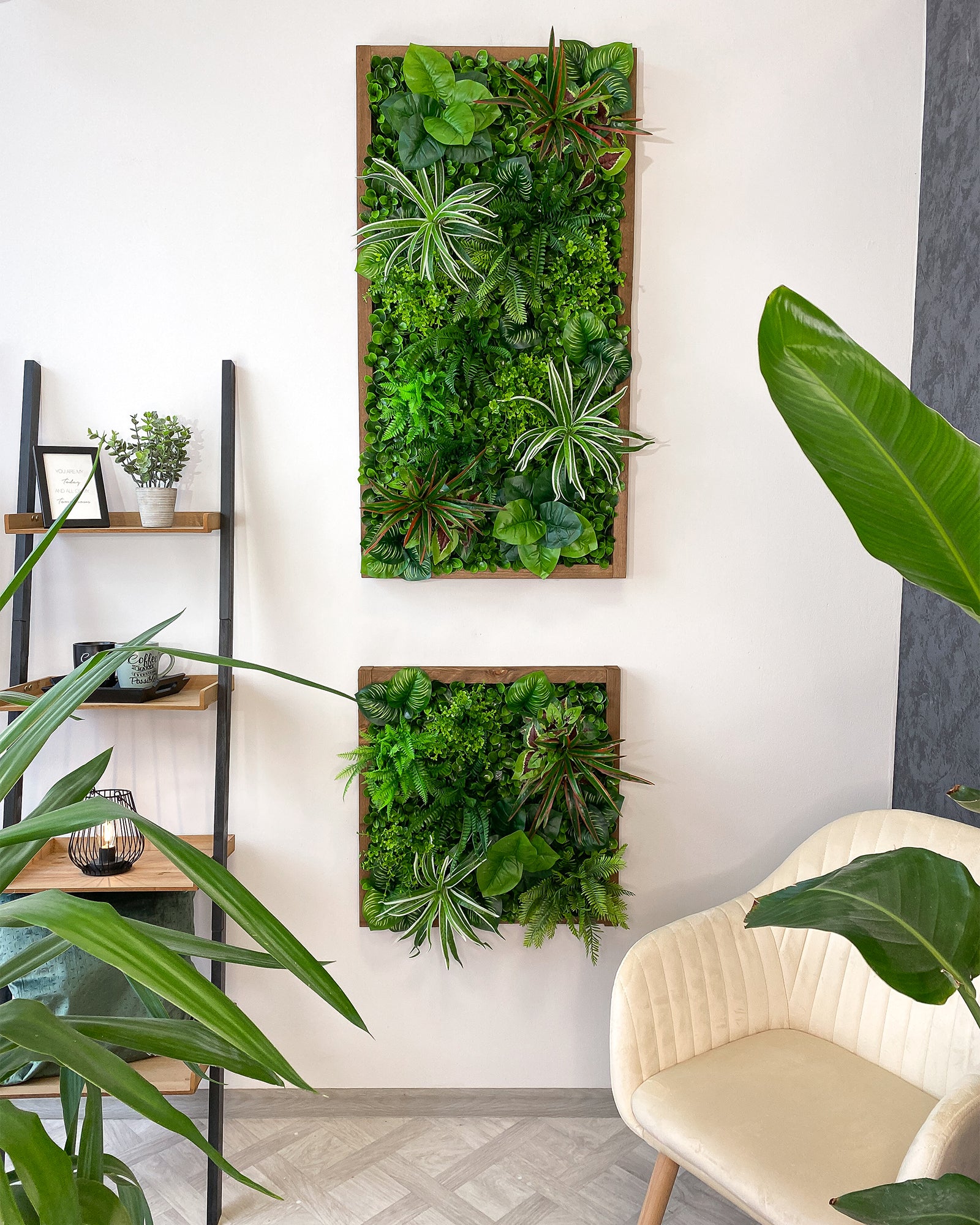 Plant Frame „Yucatan“ - Künstliches Pflanzenbild im Dschungel-Design aus Realtouch-Kunstpflanzen