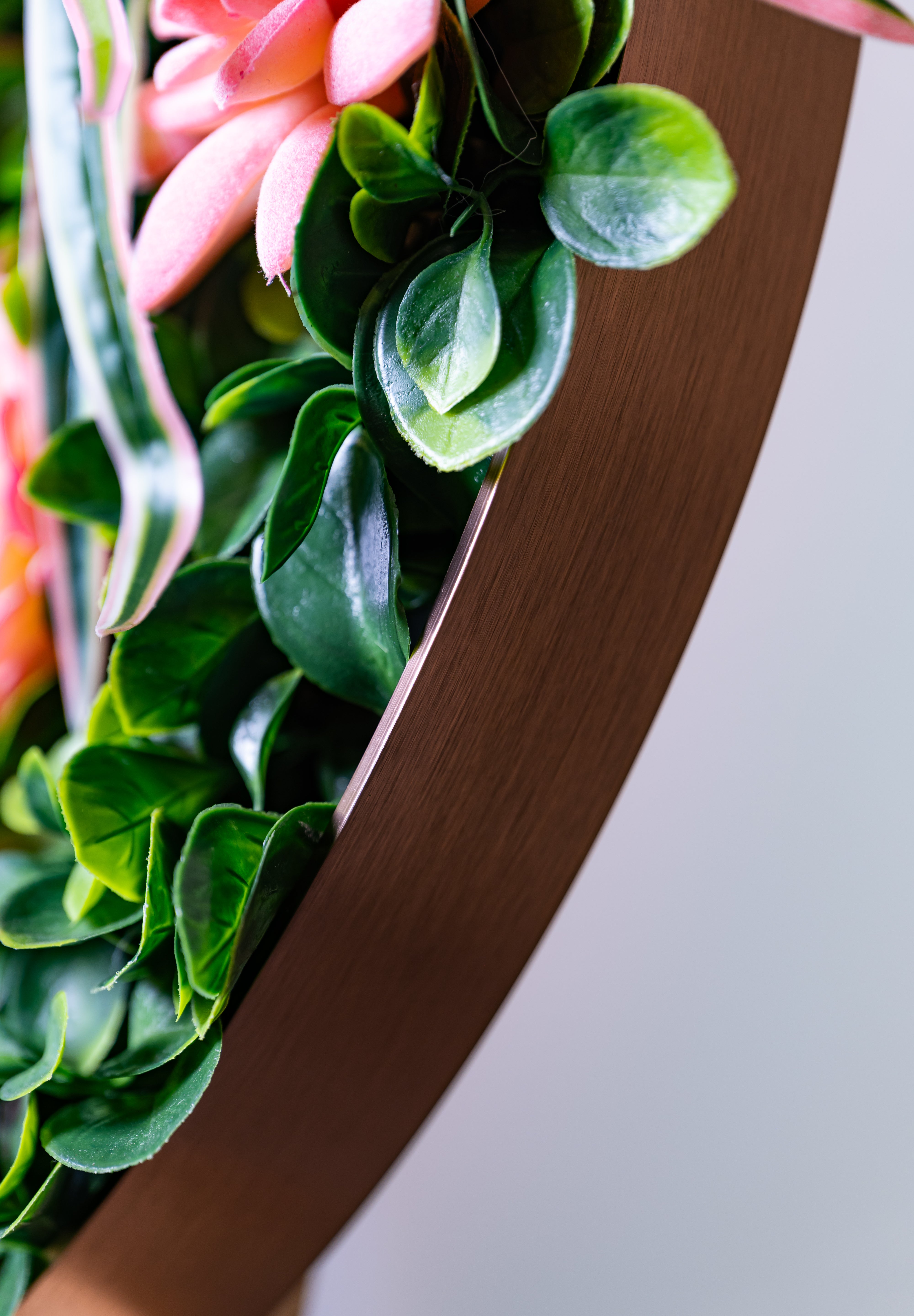 Plant Frame „Ophelia“ - Rundes Pflanzenbild im modernen Kupferrahmen