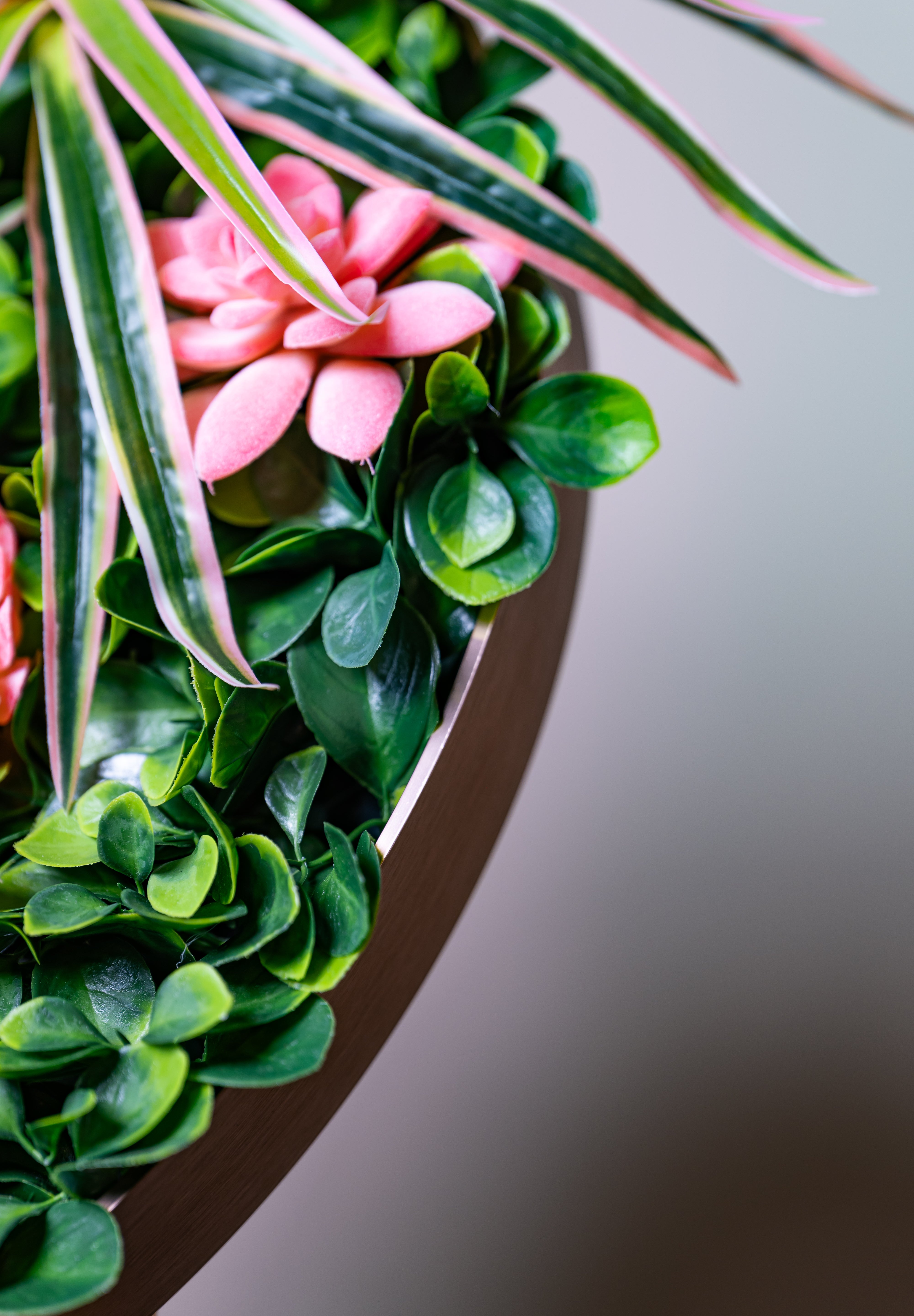 Plant Frame „Ophelia“ - Rundes Pflanzenbild im modernen Kupferrahmen