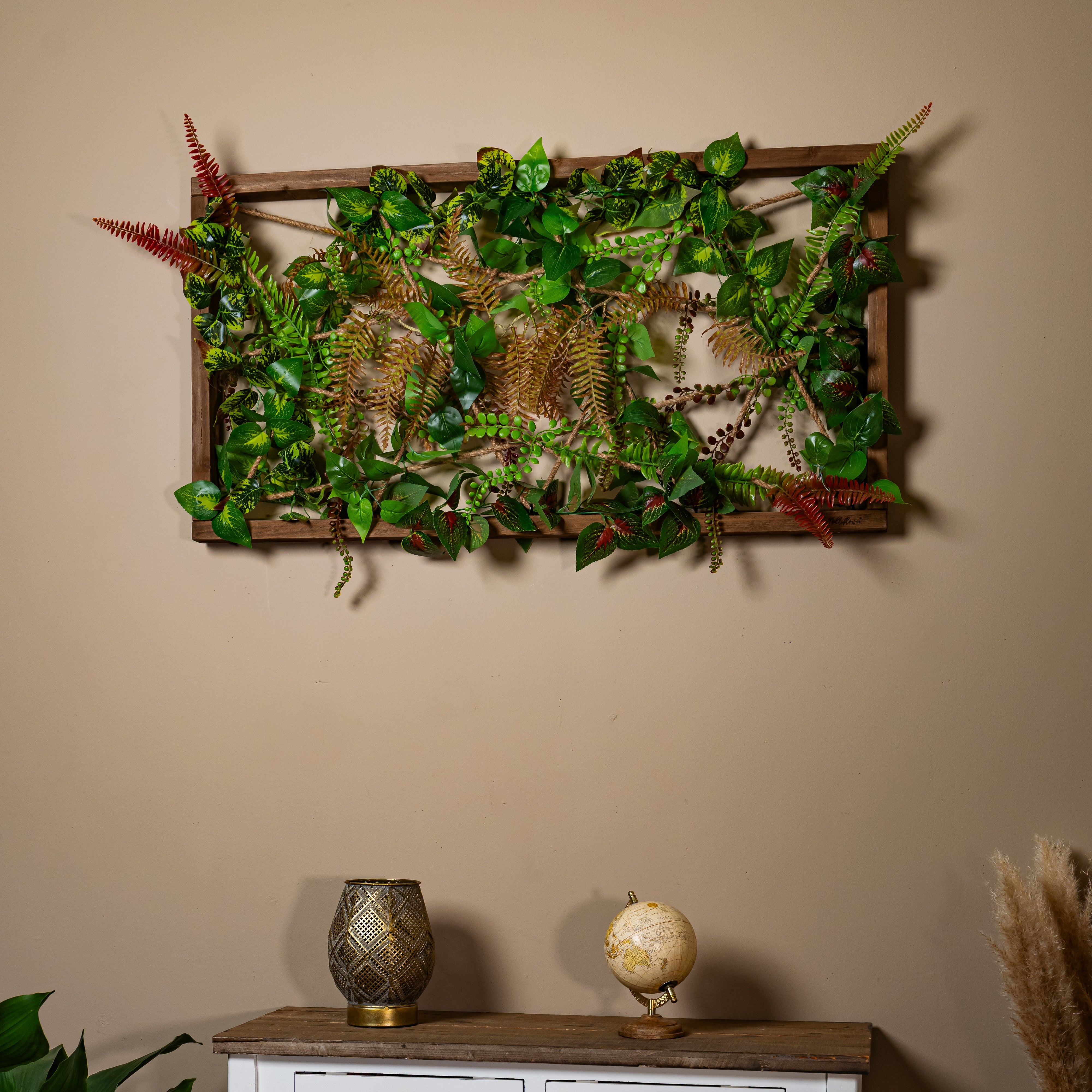 Plant Frame „Panay“ - Künstliches Pflanzenbild im Tropen-Design aus Realtouch-Kunstpflanzen