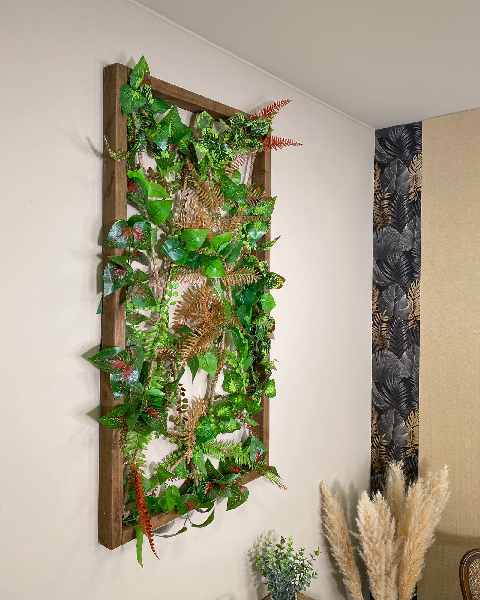 Plant Frame „Panay“ - Künstliches Pflanzenbild im Tropen-Design aus Realtouch-Kunstpflanzen