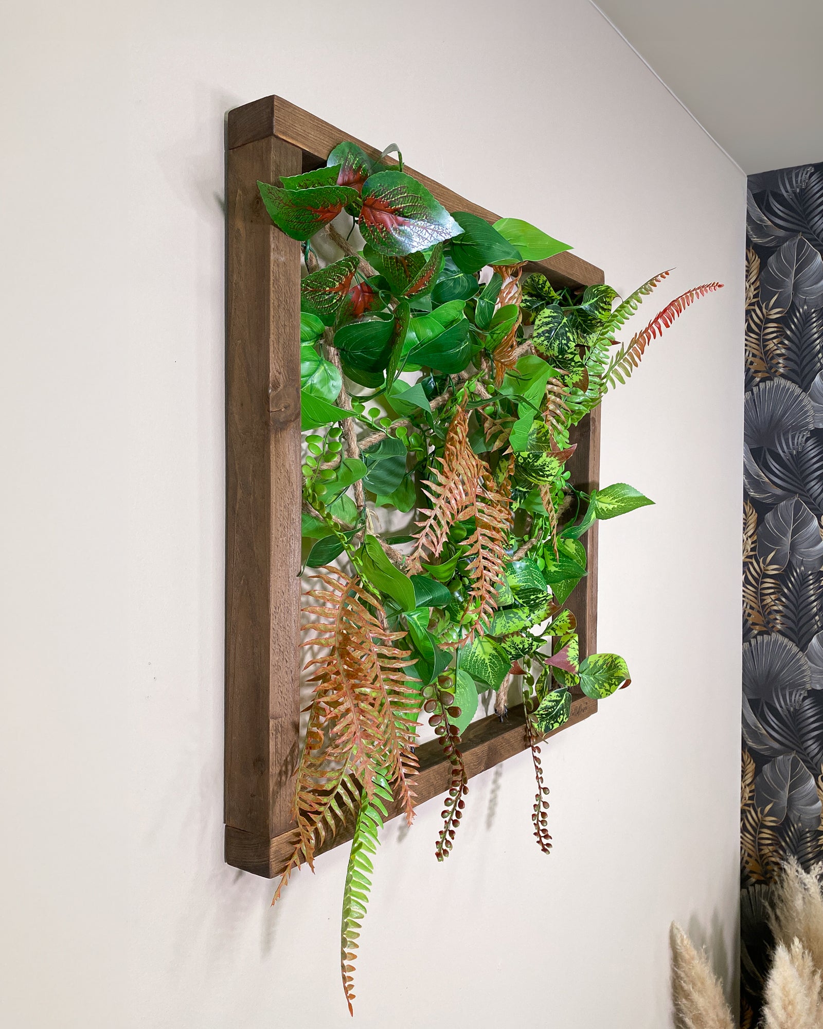 Plant Frame „Panay“ - Künstliches Pflanzenbild im Tropen-Design aus Realtouch-Kunstpflanzen