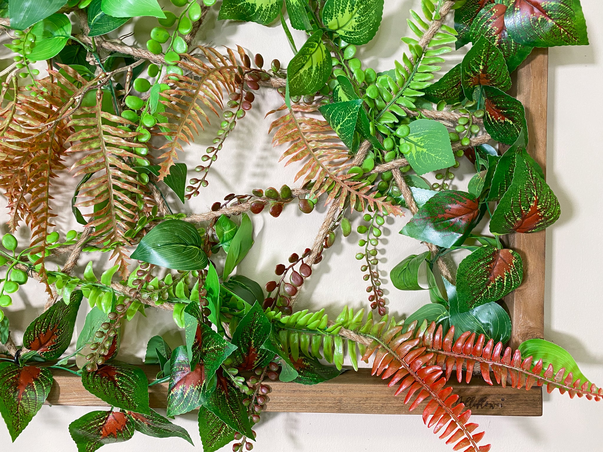 Plant Frame „Panay“ - Künstliches Pflanzenbild im Tropen-Design aus Realtouch-Kunstpflanzen