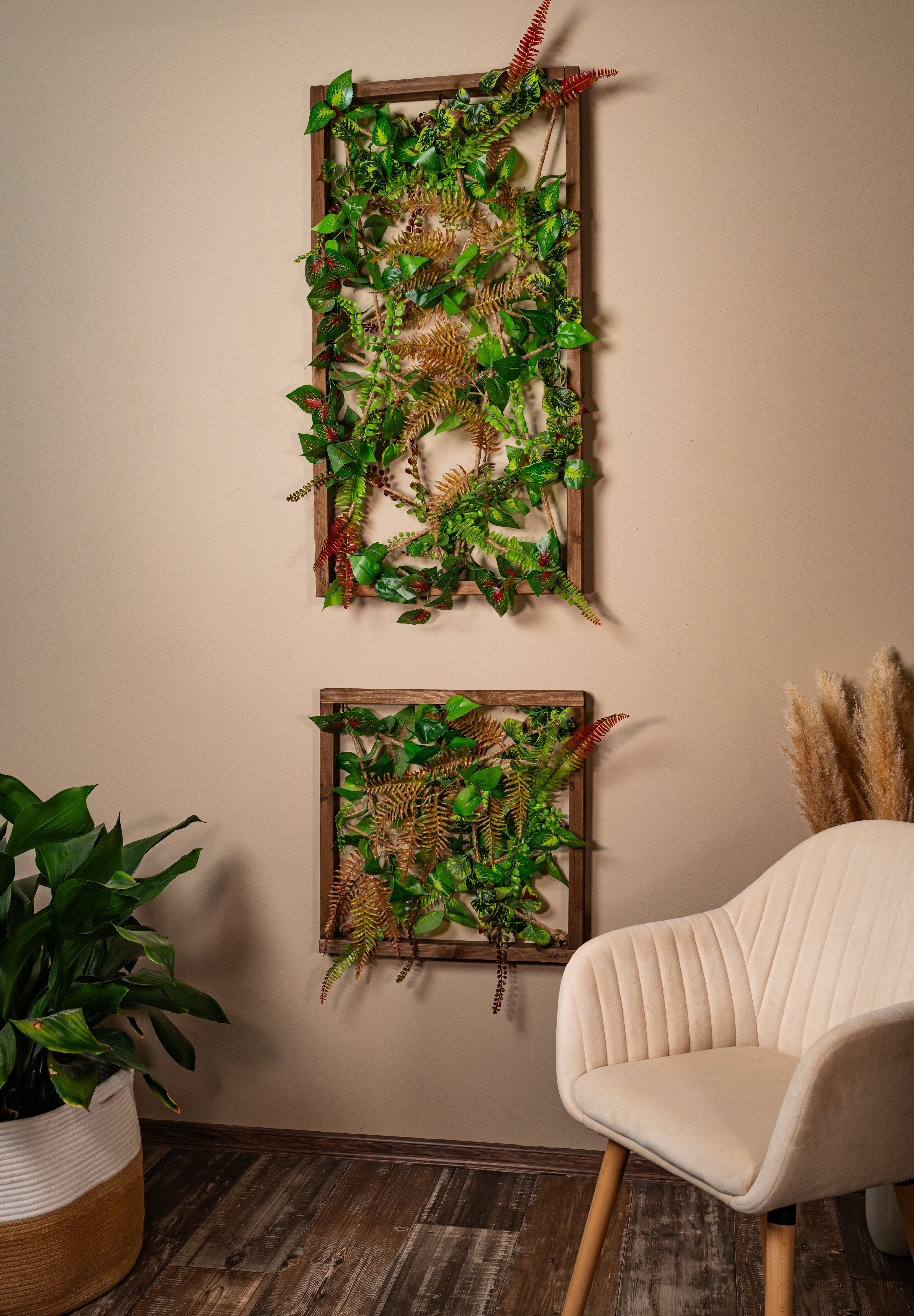 Plant Frame „Panay“ - Künstliches Pflanzenbild im Tropen-Design aus Realtouch-Kunstpflanzen