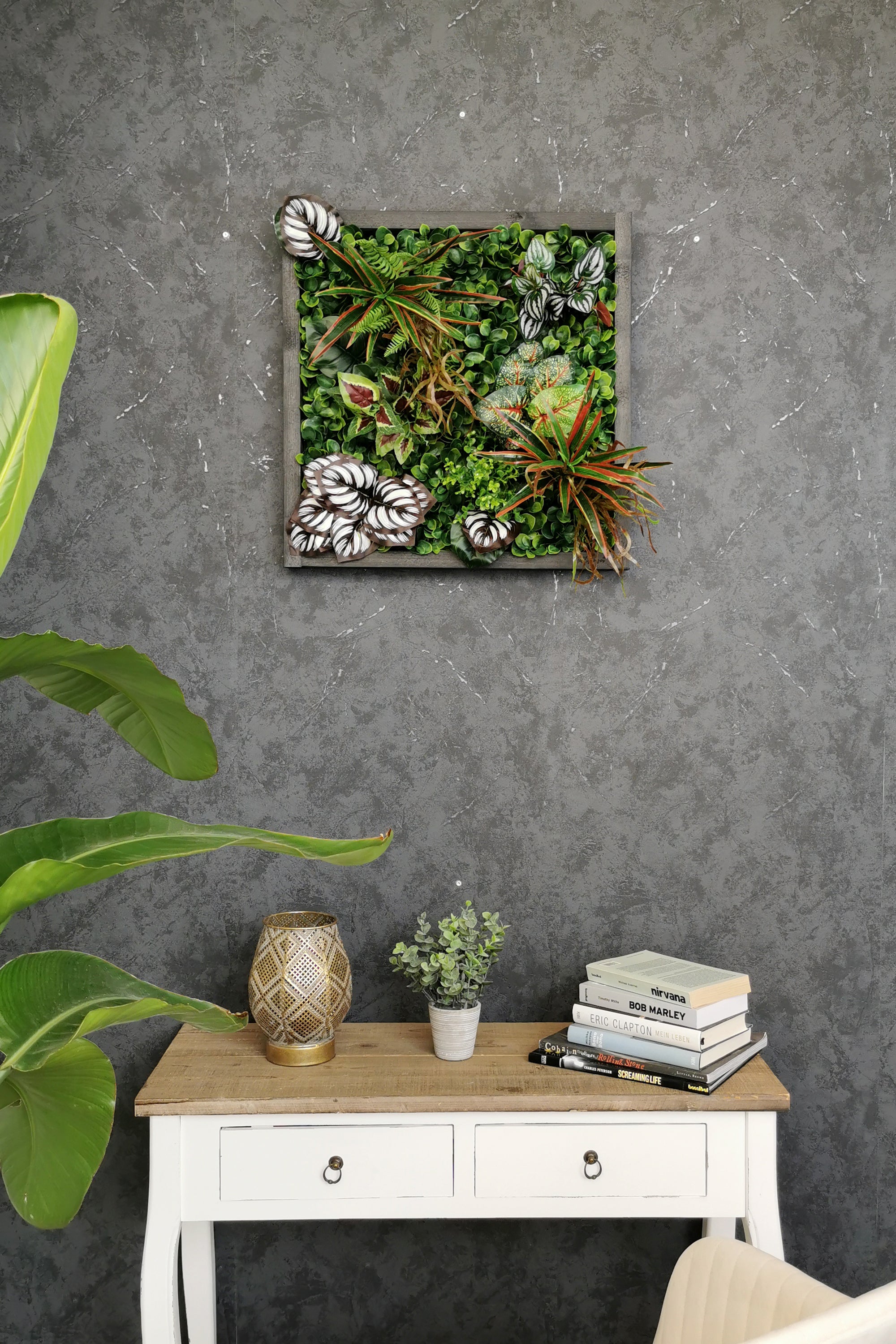 Plant Frame „Sorna“ - Künstliches Pflanzenbild im Tropen-Design aus Realtouch-Kunstpflanzen