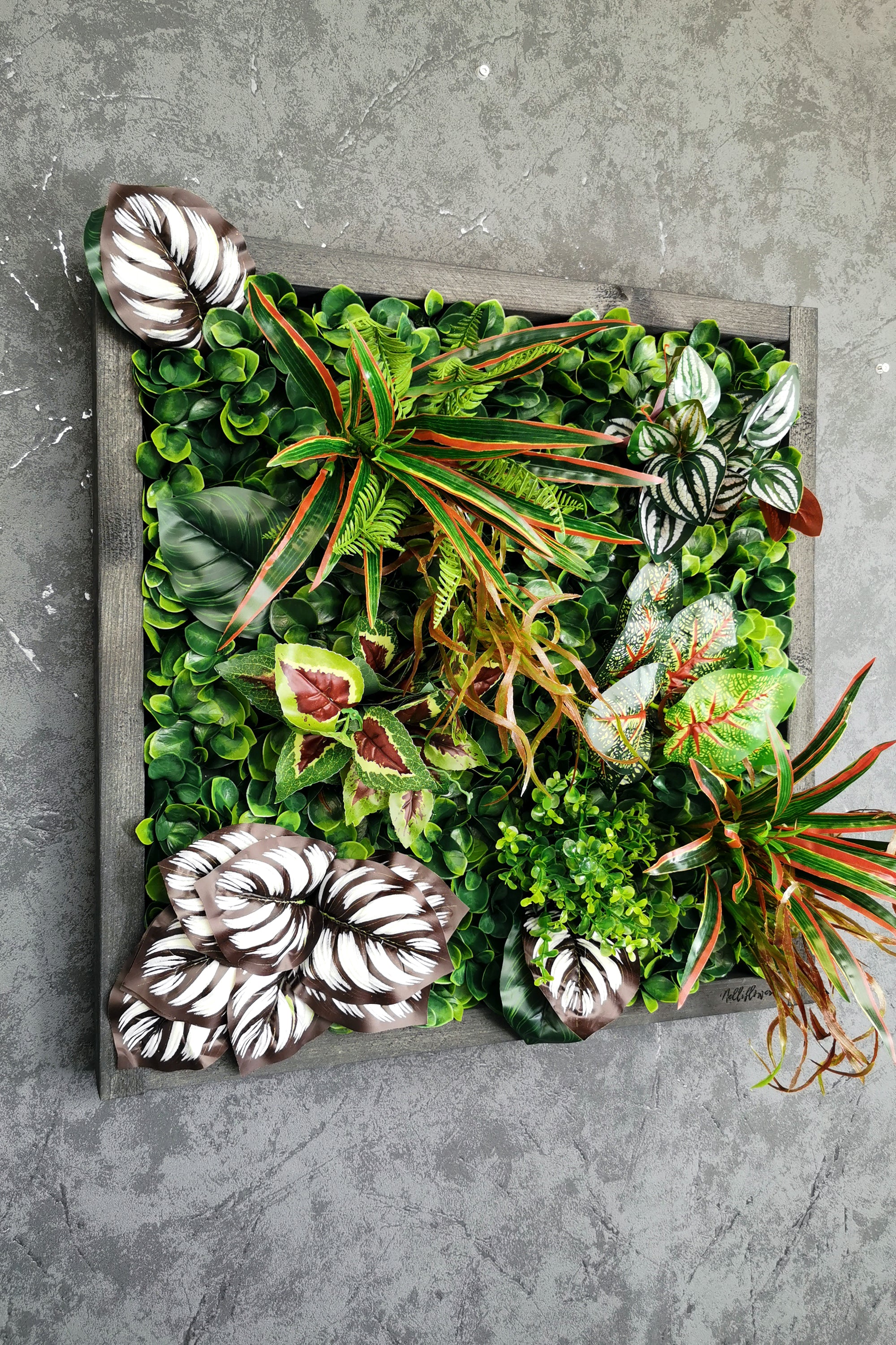 Plant Frame „Sorna“ - Künstliches Pflanzenbild im Tropen-Design aus Realtouch-Kunstpflanzen