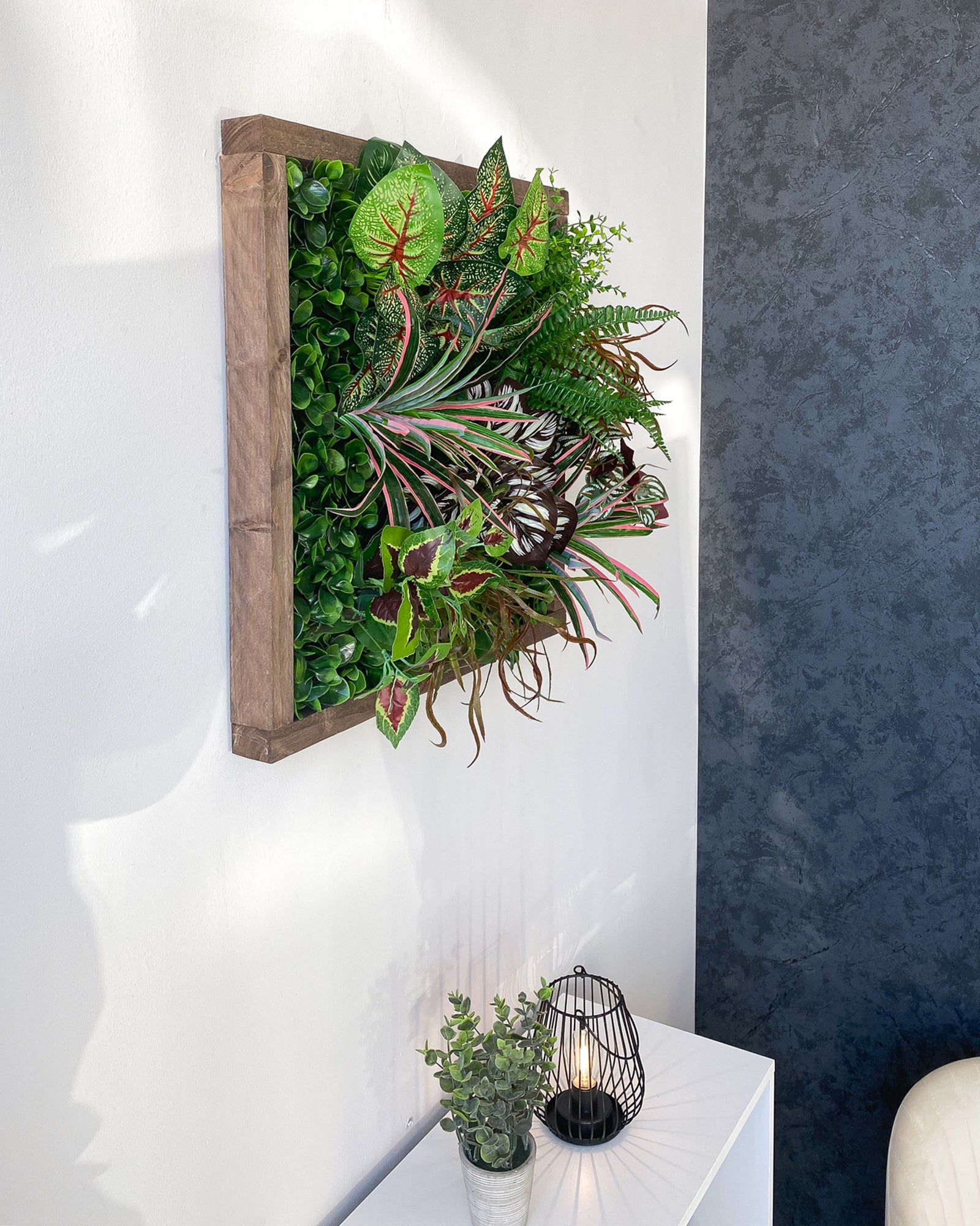 Plant Frame „Sorna“ - Künstliches Pflanzenbild im Tropen-Design aus Realtouch-Kunstpflanzen