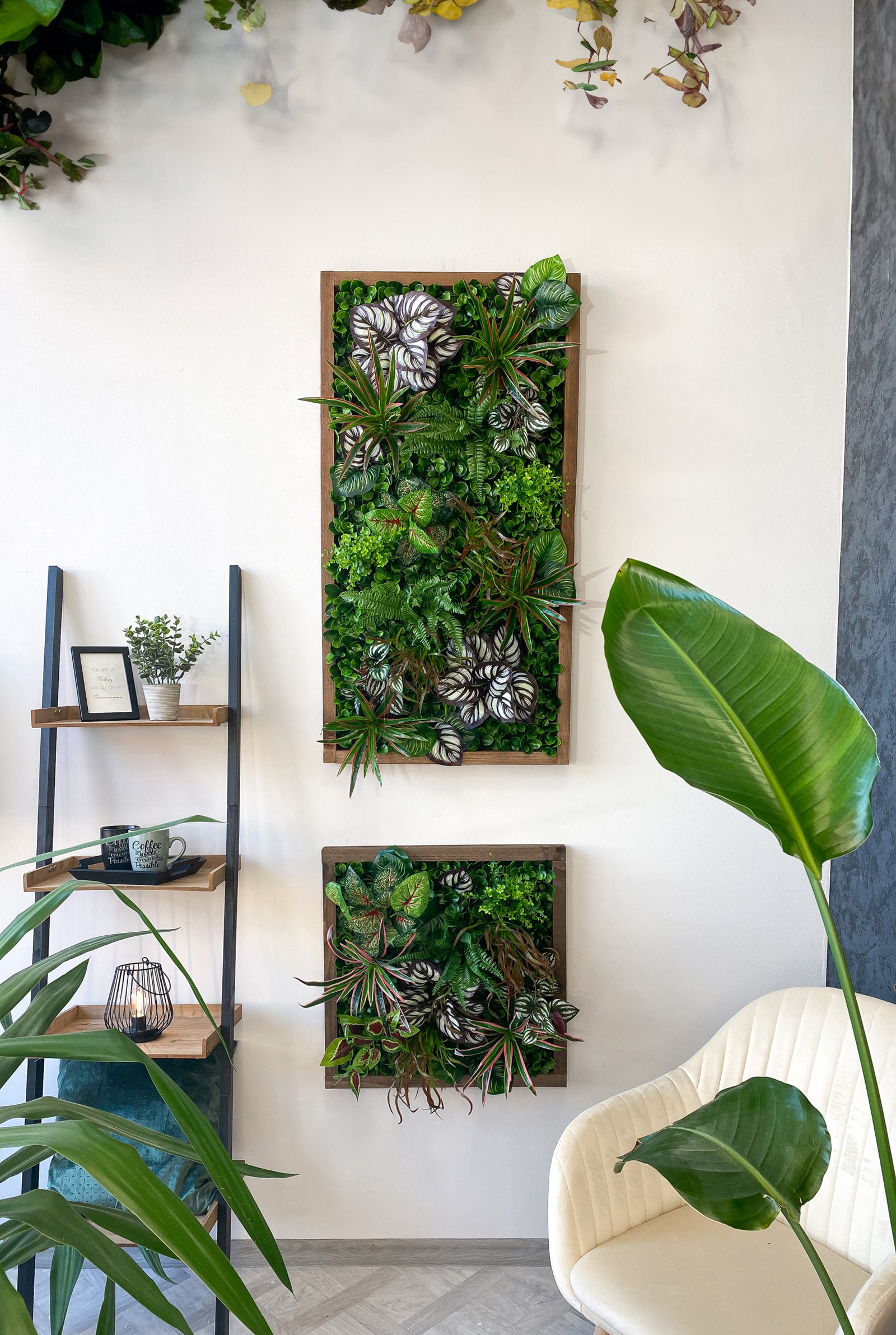 Plant Frame „Sorna“ - Künstliches Pflanzenbild im Tropen-Design aus Realtouch-Kunstpflanzen
