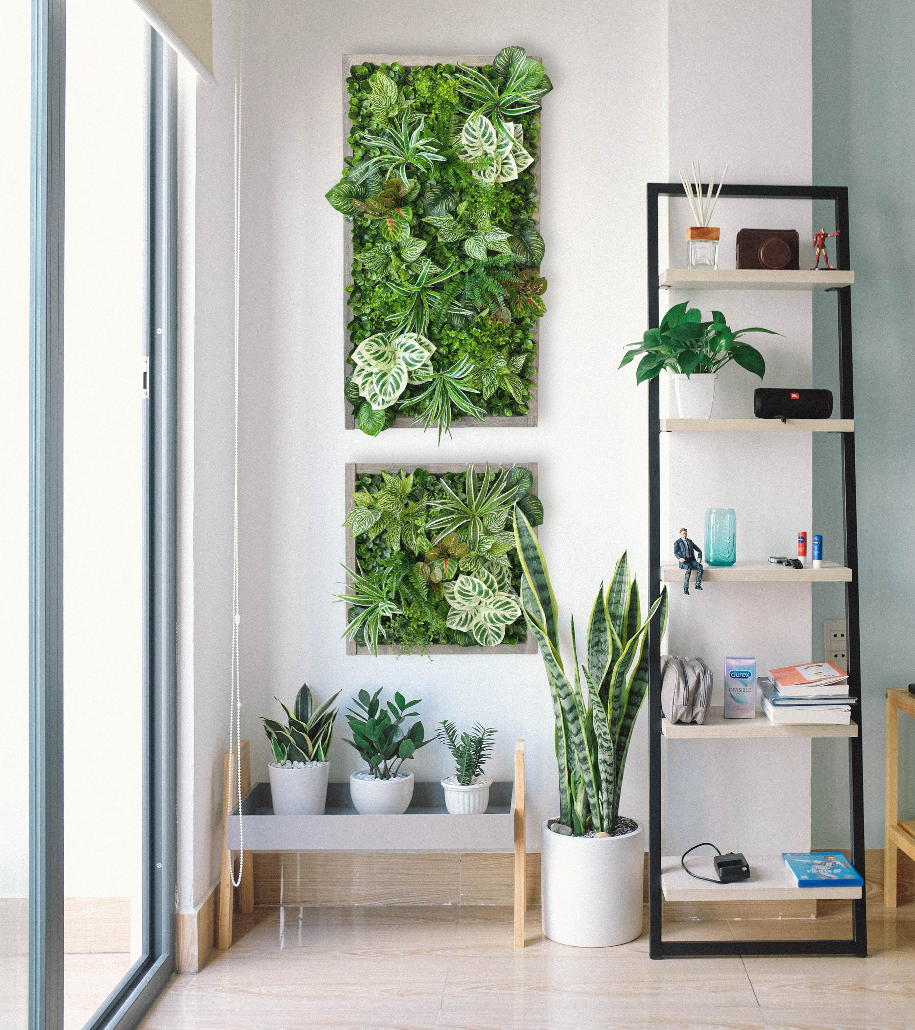 Plant Frame „Nublar“ - Künstliches Pflanzenbild im Jungle-Look aus Realtouch-Kunstpflanzen