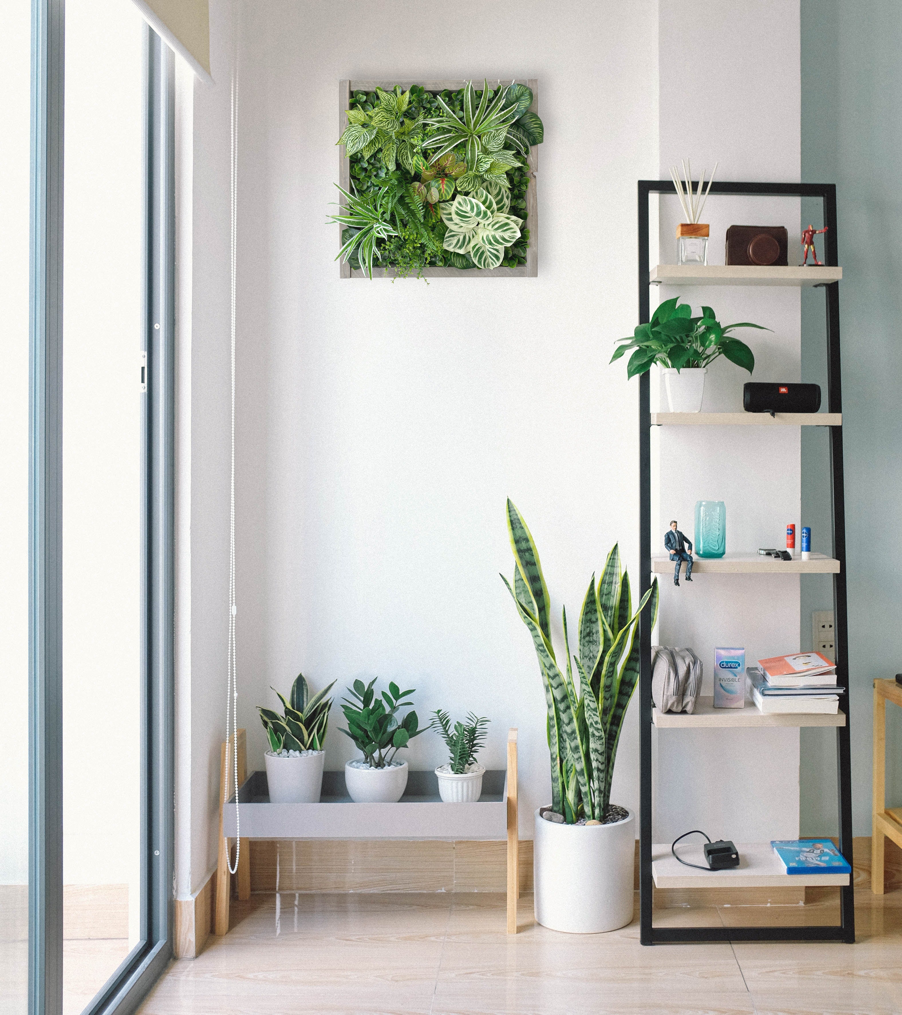 Plant Frame „Nublar“ - Künstliches Pflanzenbild im Jungle-Look aus Realtouch-Kunstpflanzen