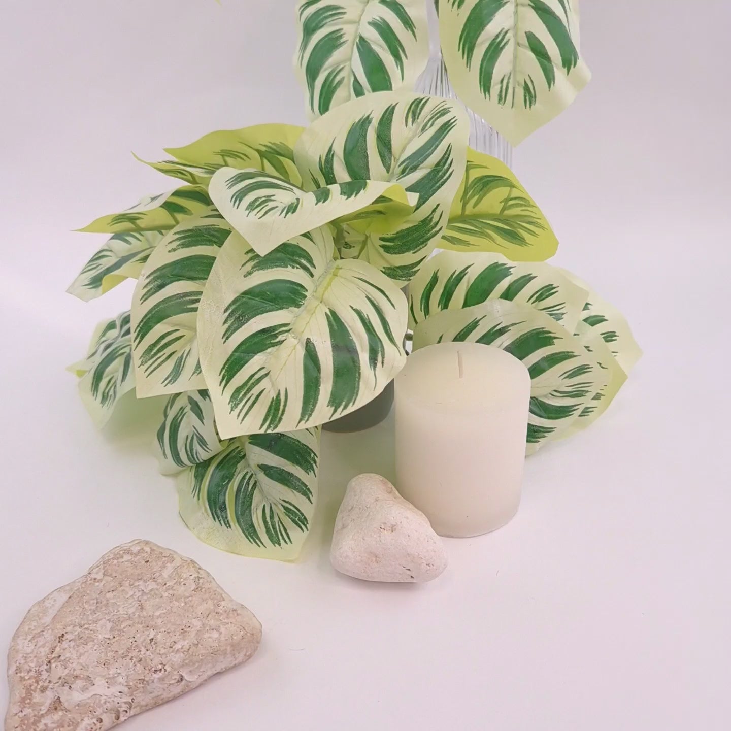 Calathea Yellow Fusion | Künstliche Zimmerpflanze für moderne Wohnraumdekoration